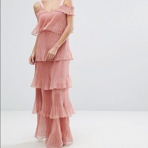 Glamorous True Decadence Pleated Maxi Dress